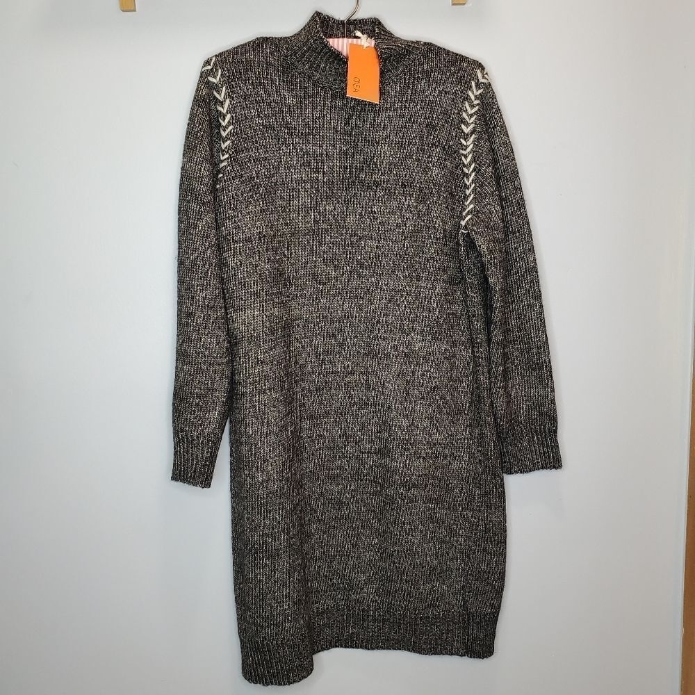 NWT One A XL Sweater Dress Heathered Gray Knit Long Heavyweight